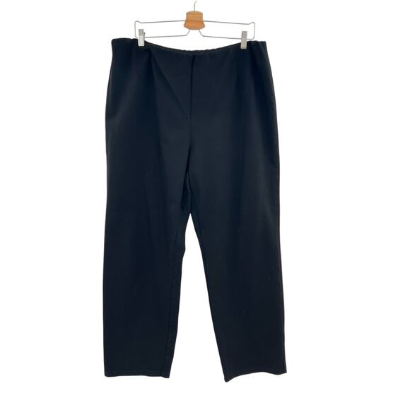 Eileen Fisher Pants Cropped Ankle Pull-On Ponte‎ Knit Black Plus Size 2X